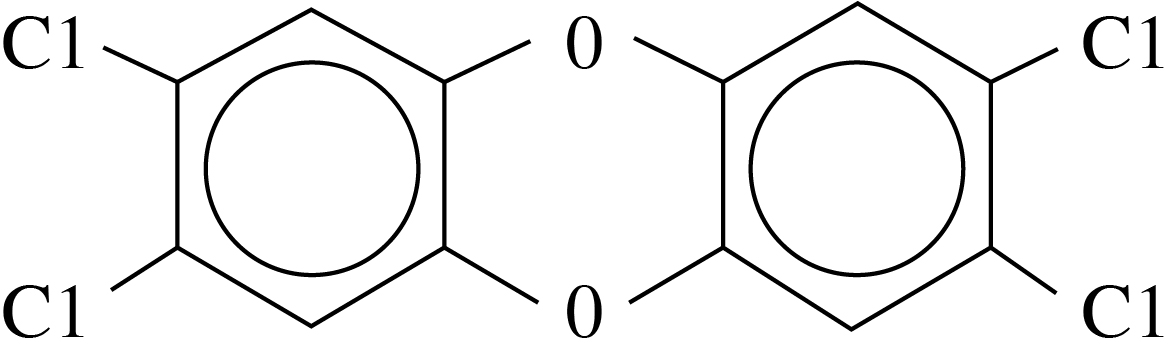 2,3,7,8- Dibenzo-p-Dioxin Molecule