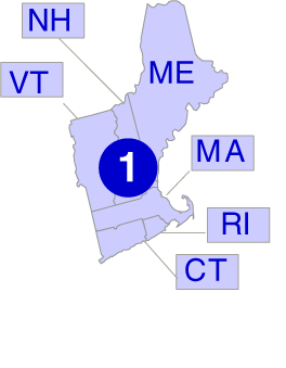 Map of EPA region 1
