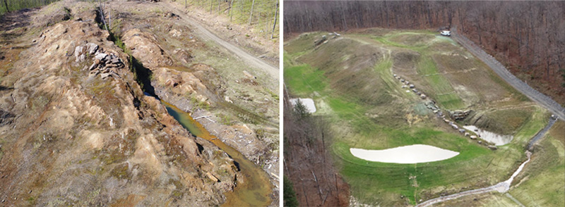 Elizabeth Mine South Mine Before and After