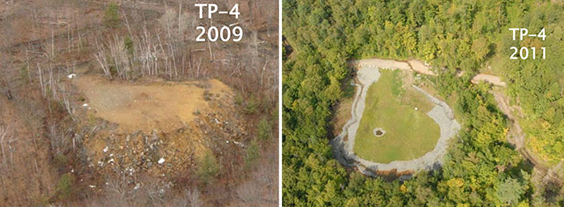 Elizabeth Mine TP-4 Before and After Excavation