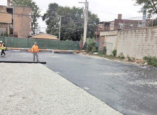 Whitney Young Branch Library Geotextile Installation