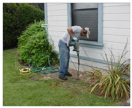 Figure 3. Advancing a Soil Gas Probe (U.S. EPA Region 5, 2020).